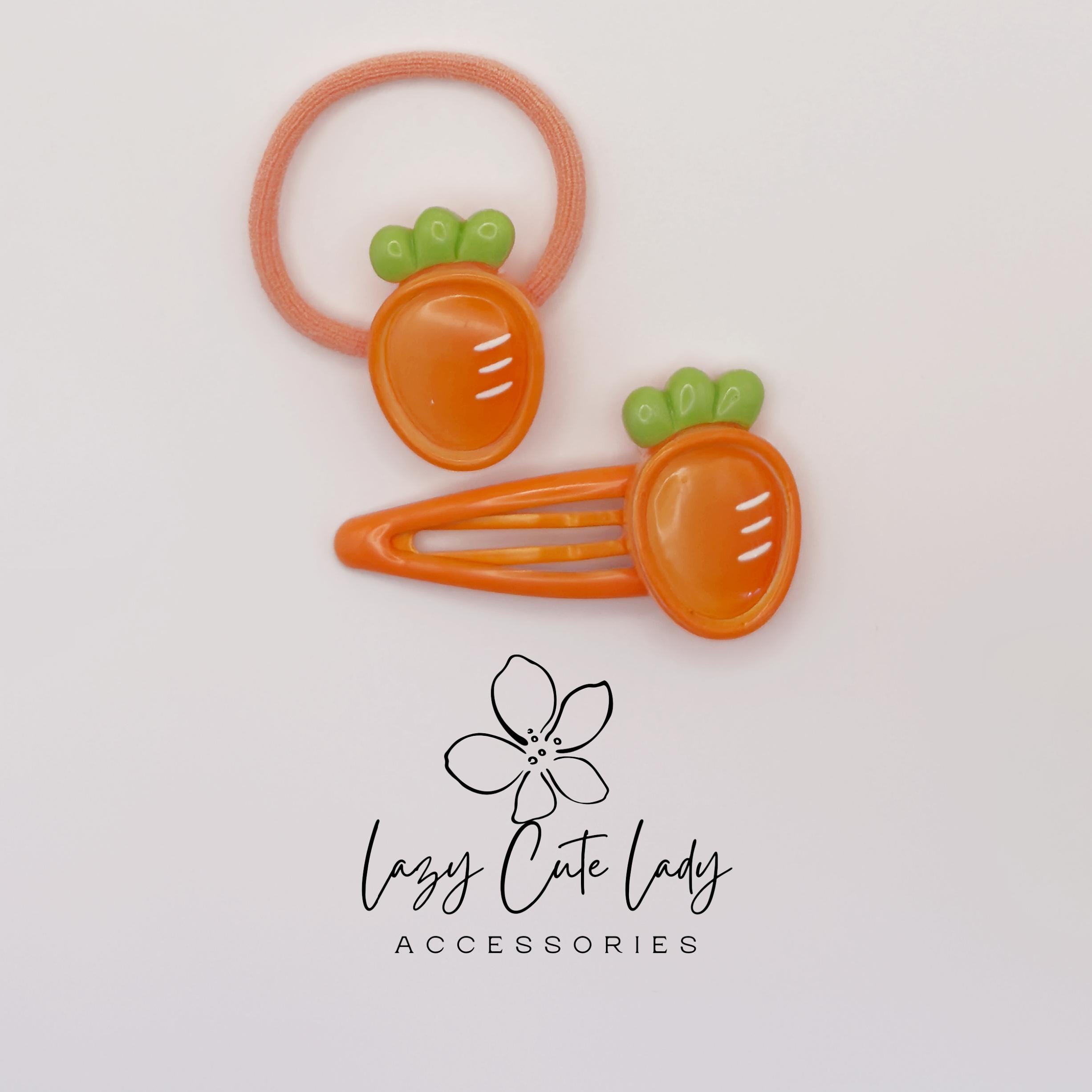 Fruit Hair Ties Set of 3 Cute Pineapple, Cherry & Strawberry Pony Tail Elastics Amazon.com : Hair Ties Elastics Cartoon Fruit Soft Rubber  main image 2