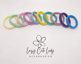 Soft No-Crease Hair Ties –Colorful Elastic Hair Bands | Gentle, Stretchy  Breakage-Free Hold | Everyday, Workout  Casual Styling