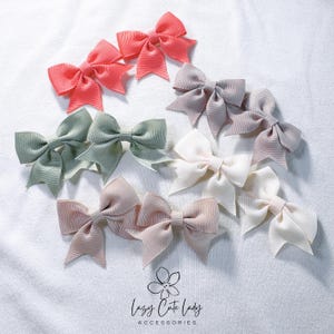 Mini Bow Hair Clips Set – Cute and Versatile - Baby Hair Accessory - Hair Bow for girls- Colorful Hair Bow