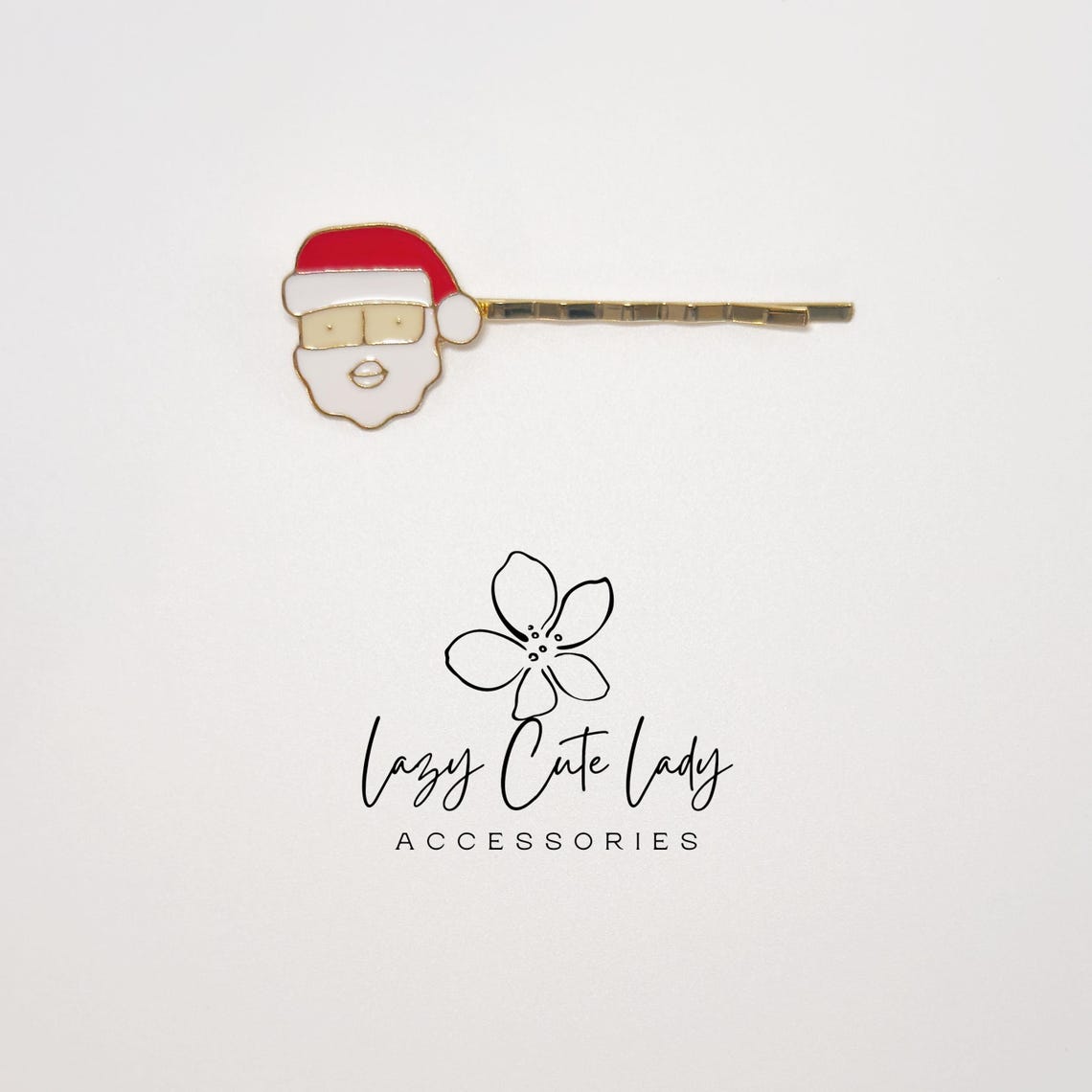 Santa Pin Design Christmas Hair Pins Set – Cute Holiday Bobby Pins With Santa, Reindeer ...