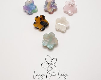 Mini Flower Hair Claw Clips – Colorful Eco-Friendly Acetate Hair Accessories for Women and Girls