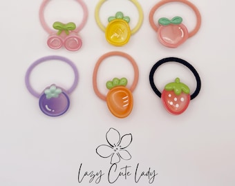 Fruit & Vegetable Hair Ties Set – Cute Elastic Hair Bands  display picture 1