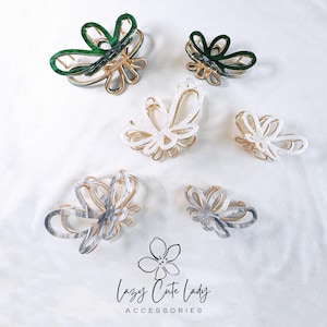 Butterfly Hair Claw: Eco-Friendly Acetate & Metal, Two Sizes