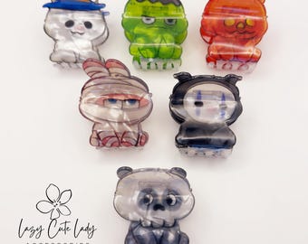 Halloween Animal Character Hair Claw Clips: Resin Costume Accessories