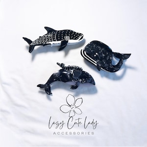 Ocean Majesty Hair Claws - Eco-Friendly Acetate Inspired by Whales & Whale Sharks