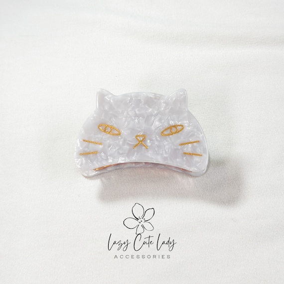 White CATS EYE Hair CLIP Products :: Cat Hair Pins, Cat Bobby Pins, Womens Hair Pins  main image 3