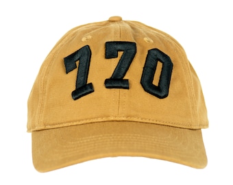 CUSTOMIZED - 3D Puff - Area Code Hat - Zip Code Hat - Lite Brown - CODE CAP - Unstructured