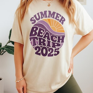Summer Beach Trip Shirt 2025, Cute Vacation Tee, Women’s Summer Top, Beach Graphic Shirt