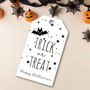 Happy Halloween Tag Printable | DIY Halloween Gift Tag, Trick or Treat Favor Tags, Booed Tags, Classroom Treat Bag Labels, Instant Download
