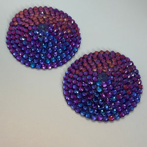 Sparkly Rhinestone Encrusted Burlesque Pasties Without Spinners