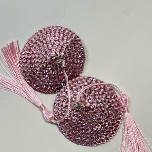 Sparkly Rhinestone Encrusted Burlesque Pasties With Spinners!
