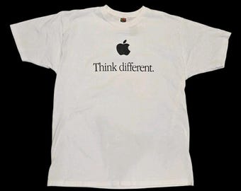1990s XL Retro Apple T-shirt – Vintage Tech Macintosh White Single