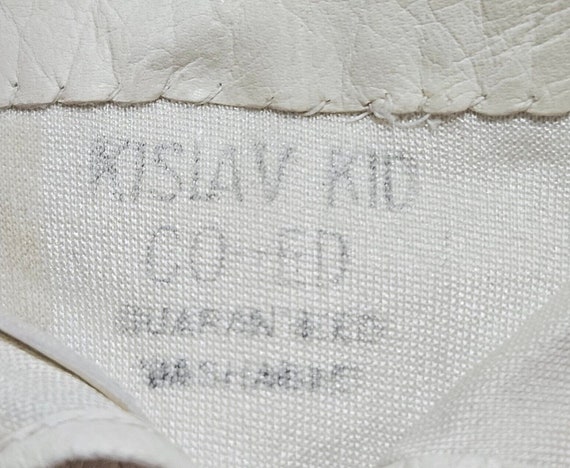 Vintage Kislav Leather Gloves Size 7 White 2 Pair… - image 5