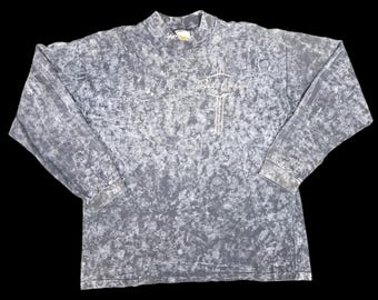 80s 90s Body Glove Shirt Acid Wash Long Sleeve Surf Streetwear Vtg Activewear XL