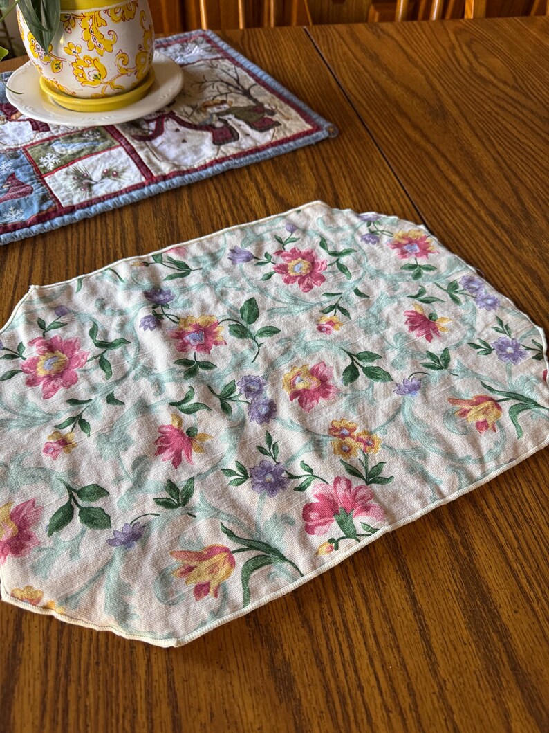 Tapis de nourriture pour chat vintage recyclé : set de table respectueux de l'environnement pour animaux de compagnie image 14
