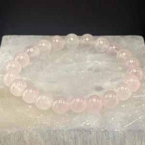 Rose Quartz Bracelet | Crystal Bracelets | Gemstone Bracelets | Healing Bracelets | Stretch Bracelets | Rose Quartz | 8mm