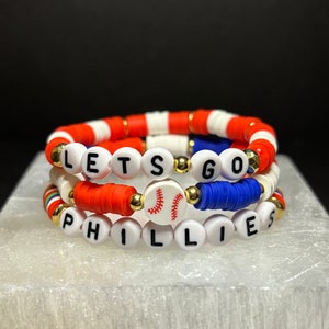 Phillies Bracelet | Baseball Bracelets | Baseball Teams | Philadelphia Phillies | Phanatic | Personalized Bracelets | Stretch Bracelets