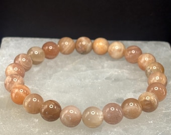 Sunstone Bracelet | Gemstone Bracelets | Sunstone | Stretch Bracelets | Handmade Bracelets | Crystal Bracelets | 6mm | 8mm