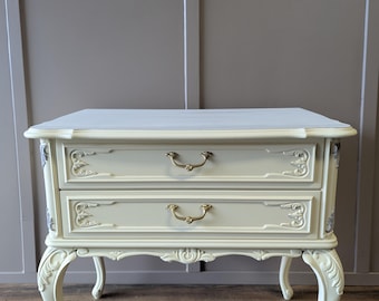 Vintage Chippendale-style bedside tables, expertly restored