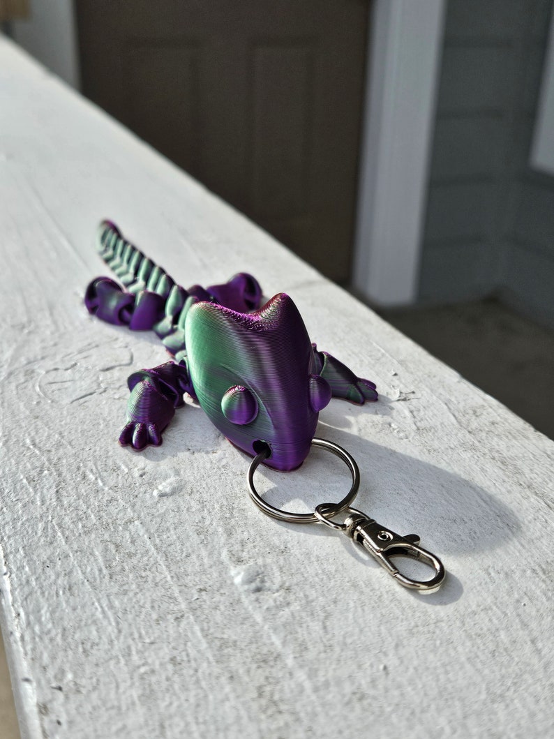 Cute Articulated Dragon Keychain Multicolor - Etsy