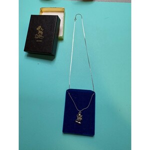 Disney Mickey Mouse Sterling Silver Pendant Necklace with Original Box image 5