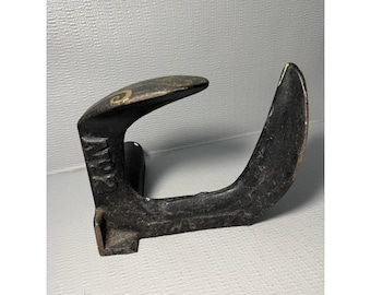Antique Paragon N82 Cast Iron Cobbler Shoe Last Vintage Industrial Decor Black