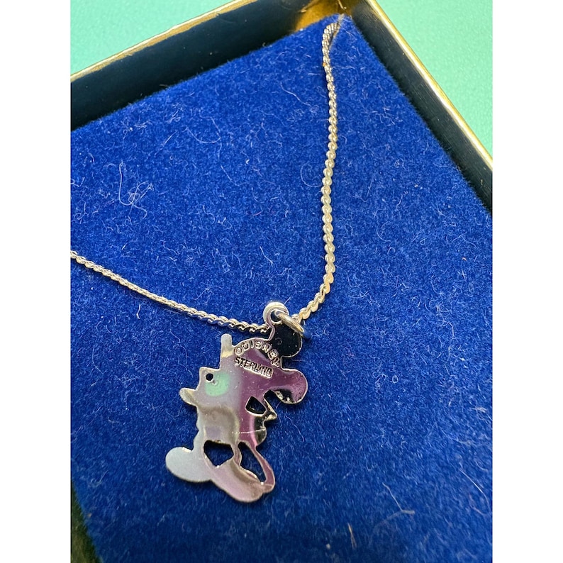 Disney Mickey Mouse Sterling Silver Pendant Necklace with Original Box image 2
