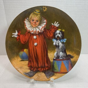 1982 McClelland TOMMY THE CLOWN Collector Plate Children&#39;s Circus Collection