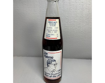 Vintage 1986 Penn State National Champions Coca-Cola Bottle Joe Paterno 10oz