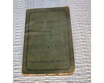 Vintage 1934 Tom Thumb History of the United States miniatuurboek 4e editie