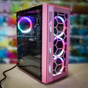 Plug and Play Pink Gaming Desktop PC Intel Xeon 16 GB 120GB SSD + 1TB Nvidia Gtx 660 Hdmi + Free Shipping