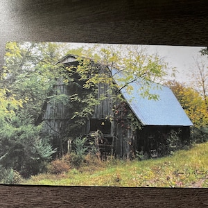 Cartão postal (conjunto de 4) de um lindo celeiro no país do TN. 5x7, Fotografia