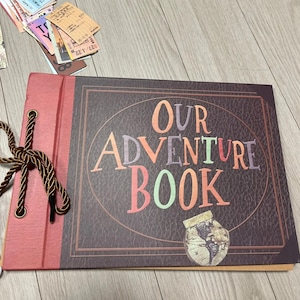 Handmade DIY Family Scrapbook Our Adventure Book Retro Travel Memory Book with Blank Paper 40 Pages Wedding Photo Album Scrapbook