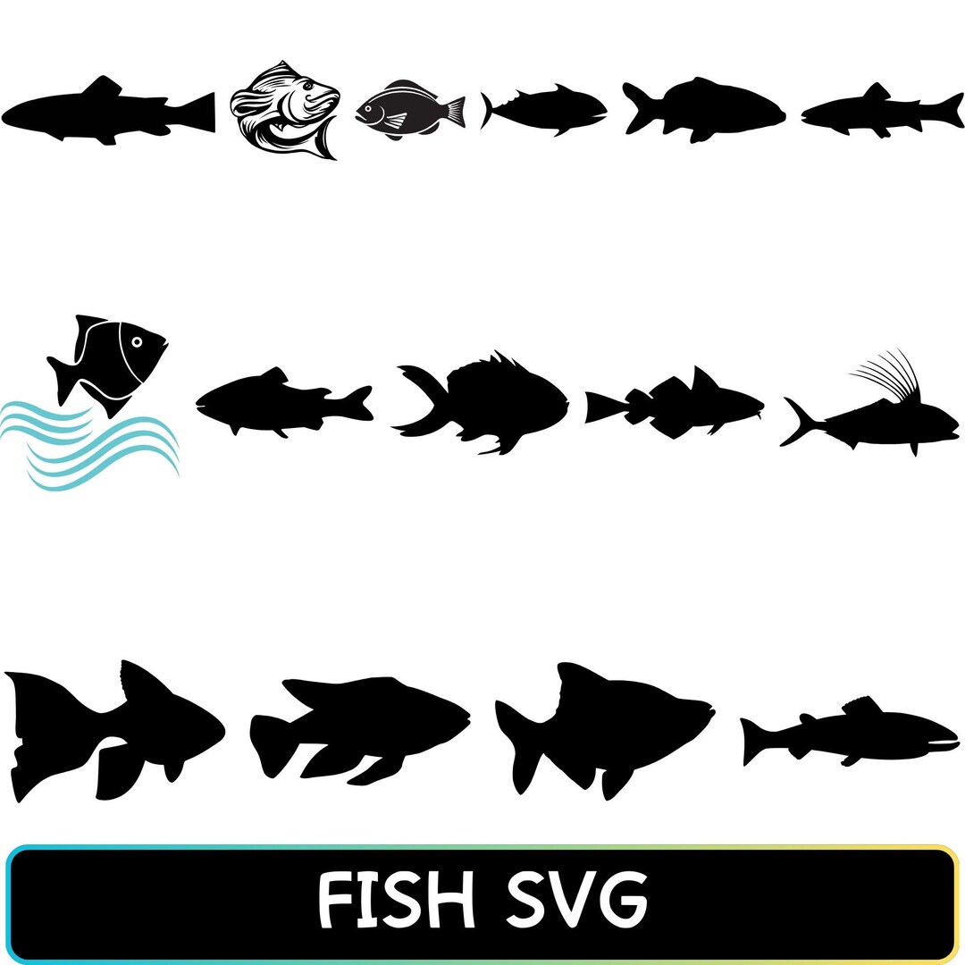 Fish SVG / Fishing SVG / Cricut / Clipart / Silhouette / Vector