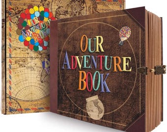 DIY Adventure Photo Album, Retro Travel Scrapbook