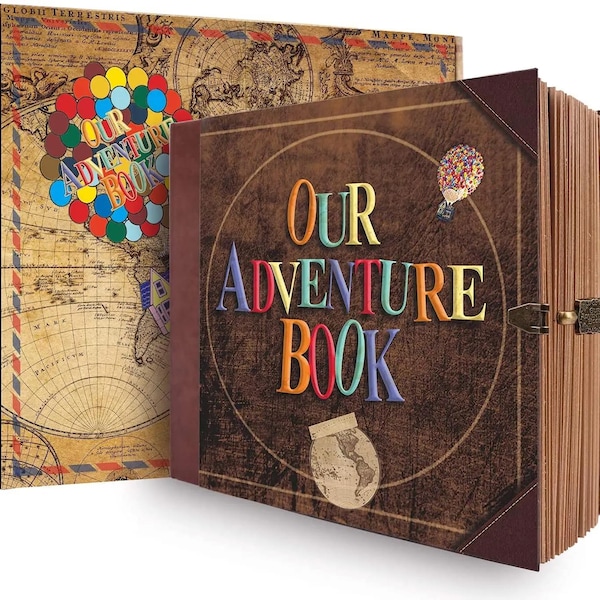 Álbum de fotos de aventuras DIY, álbum de recortes de viajes retro