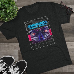 Neuromancer | First Edition Book Cover | Cyberpunk | William Gibson | Tri-Blend Unisex Crew Tee