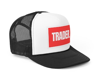 TRADER. Trucker Cap: Stock Market Investor Hat