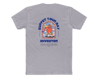 ヴィンテージ・バフェット投資家Tシャツ：強気なトレーダーTシャツ