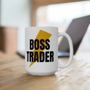 Boss Trader: Investor Gift, Investor Mug, Trading Mug, Gift For Trader, Day Trader Gift, Stock Investor Mug, Investing Gift, Investor Gifts