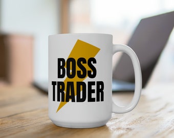 Boss Trader Mug: Ceramic Coffee Mug, Investor Gift