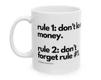 Warren Buffett Coffee Mug: Stock Trader Gift, Investing Humor