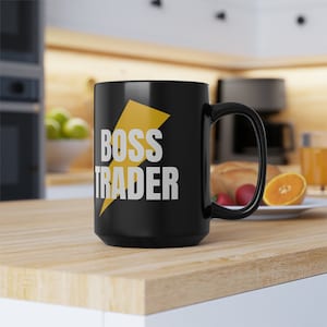 Boss Trader: Investor Gift, Investor Mug, Trading Mug, Gift For Trader, Day Trader Gift, Stock Investor Mug, Investing Gift, Investor Gifts