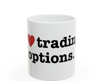 I Love Trading Options-koffiemok - cadeau voor investeerders