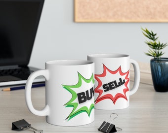Buy Sell Coffee Mug: Trader Gift, Stock Investor Mug