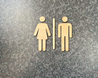 WC Schild, Toilettenschild Männer Frauen Toilette