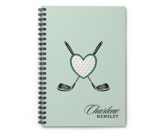 Custom Score Pad | Gift for Female Golfer | Mothers Day Gift for Golf Lover | Spiral Bound Notepad | 15 Color Choices