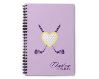 Custom Score Pad | Gift for Female Golfer | Mothers Day Gift for Golf Lover | Spiral Bound Notepad | 15 Color Choices