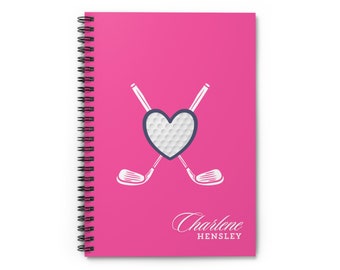 Custom Score Pad | Gift for Female Golfer | Mothers Day Gift for Golf Lover | Spiral Bound Notepad | 15 Color Choices