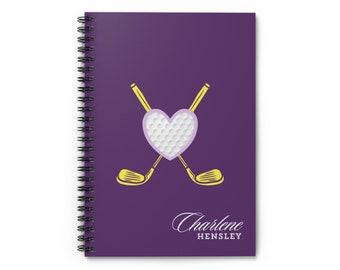 Custom Score Pad | Gift for Female Golfer | Mothers Day Gift for Golf Lover | Spiral Bound Notepad | 15 Color Choices